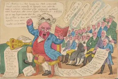 Джон Булл читает необычную красную книгу by Уильям Элмес, 1816 — digital art print download