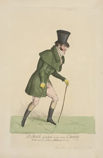 Эскиз того, что когда-то было модником. by Уильям Хит, 1823 — digital art print download