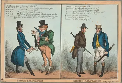 Французское приветствие. Английское приветствие. by Уильям Хит, 1829 — digital art print download