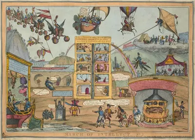 Марш интеллекта, № 2. by Уильям Хит, 1829 — digital art print download