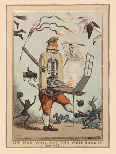 The man wot's got the whip hand of 'em all by William Heath, 1829 — digital art print download