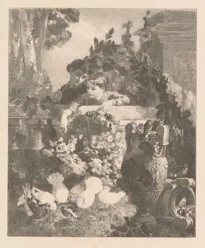 В парке by Жорж Беланже, 1866 — digital art print download