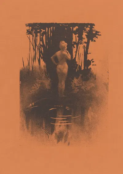 Купающаяся женщина на природе by Анри-Патрис Дильон, 1902 — digital art print download