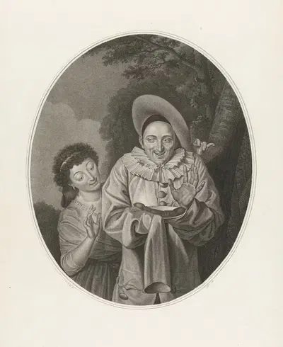 Пьеро с колбасой by Жак Луи Копия, 1774-1799 — digital art print download