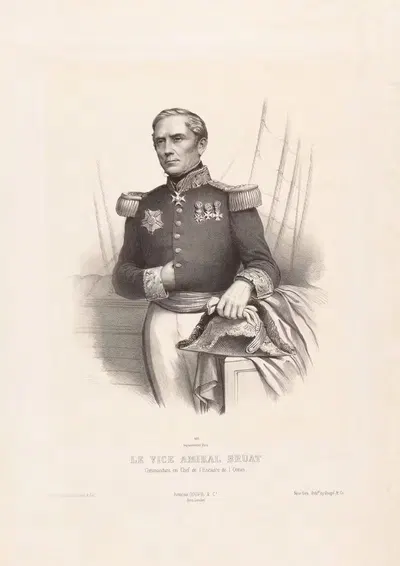 Вице-адмирал Бруа, командующий флотом океана by Мари-Александр Алоф, 1854 — digital art print download