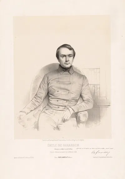 Портрет Эмиля де Жирарден by Мари-Александр Алоф, 1848 — digital art print download