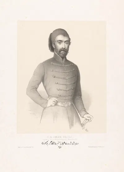 С.Е. Омер Паша, Генерал-Штаб армии Румынии, Ноябрь 1853 by Мари-Александр Алоф, 1853 — digital art print download