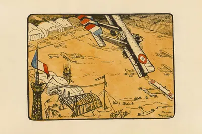 Авиационный лагерь, 1918 by Морис Бюссе, 1920 — digital art print download