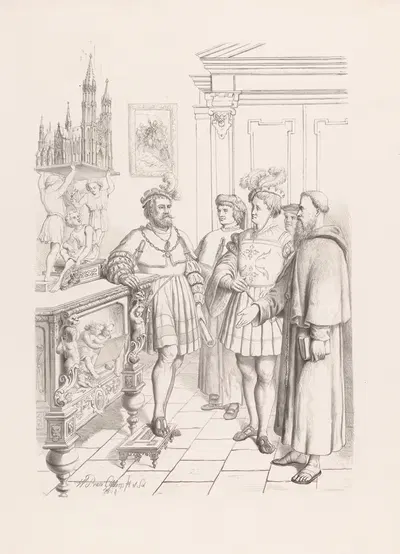Архитектор показывает модель клиенту by Виллемус Петрюс ван Гелдорп, 1869 — digital art print download