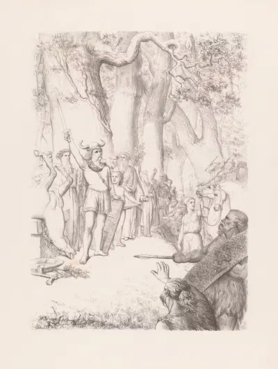 Клавдий Цивилис клянется против римлян by Виллемус Петрюс ван Гелдорп, 1869 — digital art print download