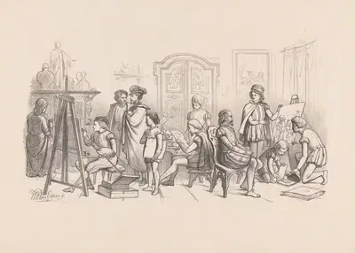 Живопись в шестнадцатом веке by Виллемус Петрюс ван Гелдорп, 1873 — digital art print download