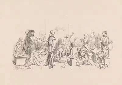 Скульптура в шестнадцатом веке by Виллемус Петрюс ван Гелдорп, 1873 — digital art print download