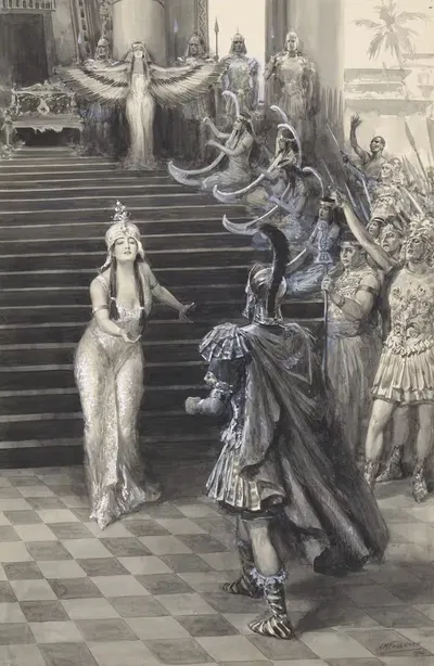 Антоний и Клеопатра by А.М. Фолкнер, 1906 — digital art print download
