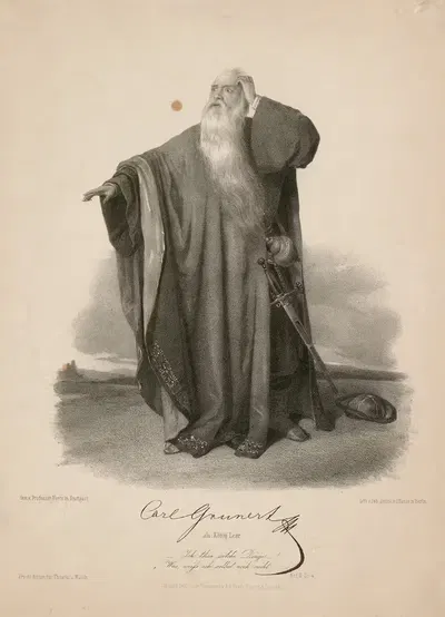 Carl Grunert als König Lear [in Shakespeare's King Lear] by Albert Henry Payne — digital art print download