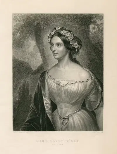 Marie Bayer-Bürck als Ophelia [in Shakespeare's Hamlet] by Albert Henry Payne — digital art print download