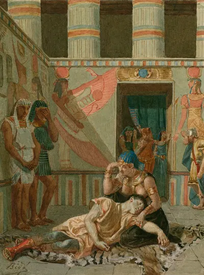 Antony and Cleopatra, act 4, scene 15 by Alexandre Bida, 1893 — digital art print download