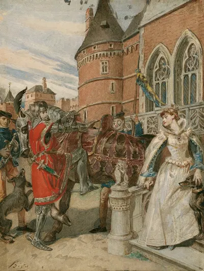 Henry IV, Part 1, act 2, scene 3 by Alexandre Bida, 1893 — digital art print download