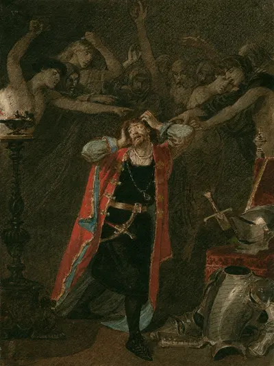 King Richard III, act 5, scene 3 by Alexandre Bida, 1893 — digital art print download