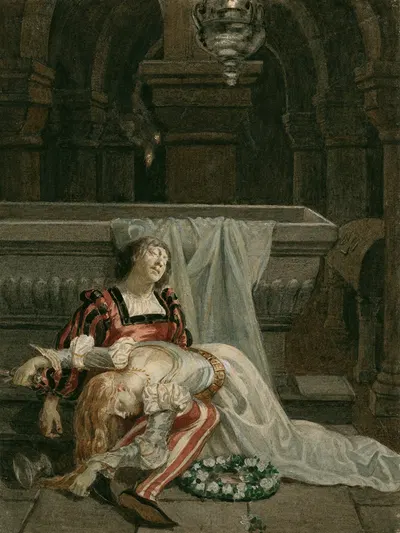 Romeo and Juliet, act 5, scene 3 by Alexandre Bida, 1893 — digital art print download