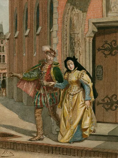 Two gentlemen of Verona, act 5, scene 1 by Alexandre Bida, 1893 — digital art print download