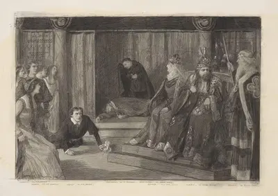 Гамлет в Аделфи, сцена пьесы, акт III by Балиол Салмон, 1905 — digital art print download
