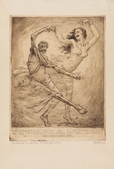 Ein Totentanz. Zwölf Stichradierungen und Sinnsprüche by Bruno Héroux, 1939-1943 — digital art print download