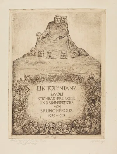 Ein Totentanz. Zwölf Stichradierungen und Sinnsprüche by Bruno Héroux, 1939-1943 — digital art print download