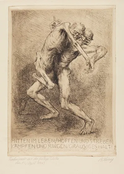 Ein Totentanz. Zwölf Stichradierungen und Sinnsprüche by Bruno Héroux, 1939-1943 — digital art print download