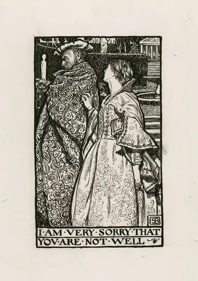 Отелло; Мне очень жаль, что ты не здоров Акт III Сцена III by Бьям Шоу, 1900 — digital art print download