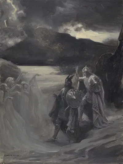 Макбет и три ведьмы by Шарль Бюхель, 1906 — digital art print download
