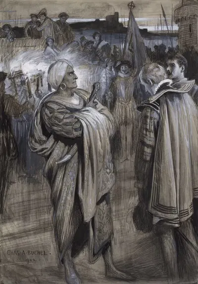 Отелло, акт II, сцена 3 by Шарль Бюхель, 1902 — digital art print download