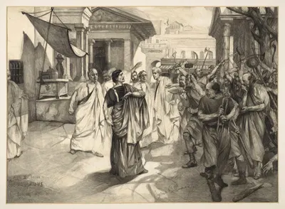 Coriolanus at the Lyceum by Cyrus Cincinatto Cuneo, 1901 — digital art print download