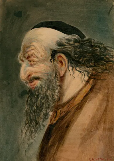 Шейлок, из 'Торговца Венеции' by Эдвард Гудвин Льюис, 1863 — digital art print download