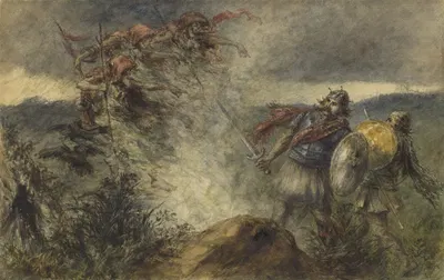 Макбет, I, 3, три ведьмы появляются на вересковом поле by Фредерик Гилберт, 1867 — digital art print download