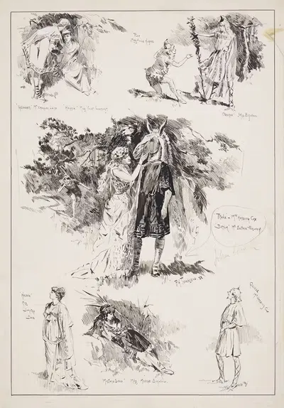 Сон в летнюю ночь by Фредерик Генри Таунсенд, 1888 — digital art print download
