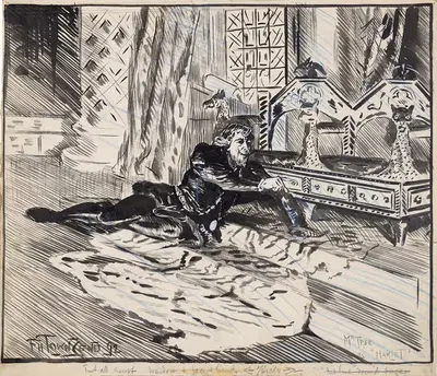 Мистер Три как Гамлет by Фредерик Генри Таунсенд, 1892 — digital art print download
