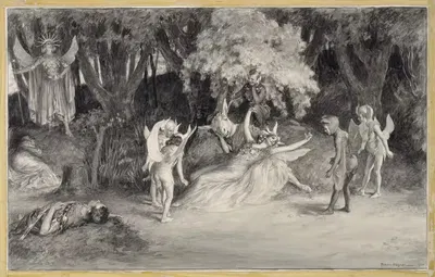 Сцены из 'Сна в летнюю ночь' в театре Ее Величества by Фредерик Пеграм, 1900 — digital art print download