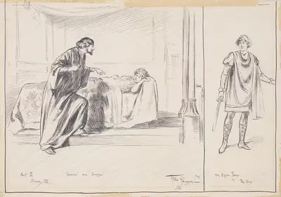 Сцены из Cymbeline в Лицей 2 by Фредерик Пеграм, 1896 — digital art print download