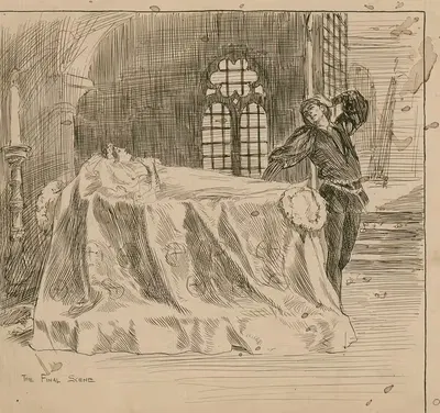 Ромео и Джульетта Шекспира, V, 3 'Финальная сцена' by Фредерик Пеграм — digital art print download