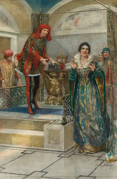 Торговец с Востока; III, 2, сцена с сундуками by Генри Джеймс Хейли, 1901-1911 — digital art print download