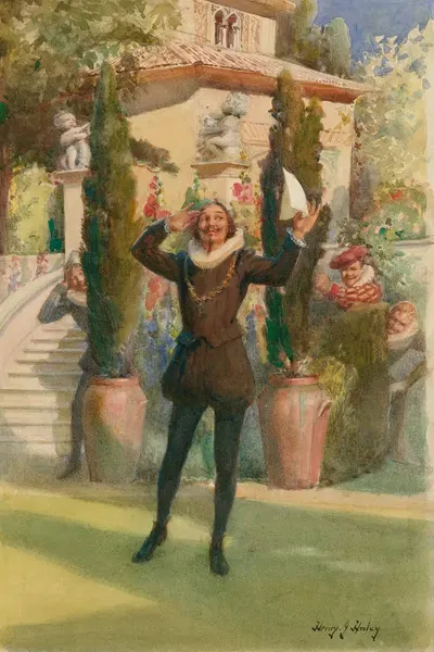 Двенадцатая ночь, II, 5, Мальволио с письмом by Генри Джеймс Хейли, 1901-1911 — digital art print download