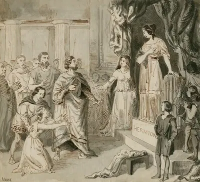 Winter's Tale, Leontes, Hermione, Pauline, etc by Henry Stacy Marks — digital art print download