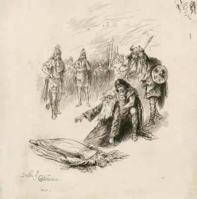 Смерть Корделии [Король Лир, V, 3] by Херберт Рейлтон, 1892 — digital art print download