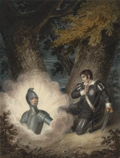 Hamlet [I, 4] Hamlet and ghost by J. Coghlan, 1800-1830 — digital art print download
