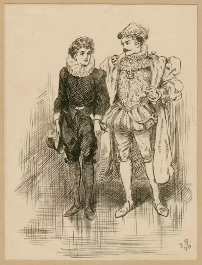 Виола и герцог, Двенадцатая ночь by Дж. Е. Поузи, 1898 — digital art print download