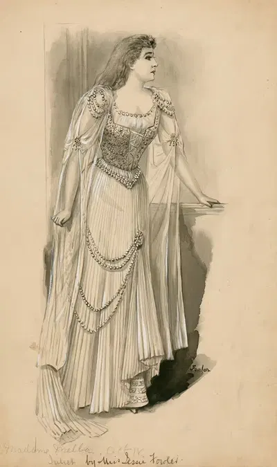 Madame Melba as Juliet, act IV by Jessie Fowler, 1880-1899 — digital art print download