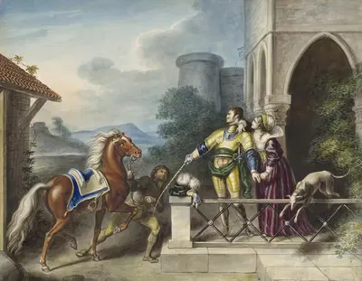 Король Генрих IV, ч. 1, II, 3, В вере я сломаю твой маленький палец, Гарри by Иоганн Генрих Рамберг, 1829 — digital art…