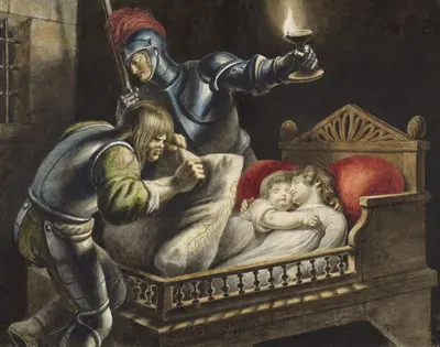Король Ричард, IV, 3, убийство принцев в башне by Иоганн Генрих Рамберг, 1831 — digital art print download