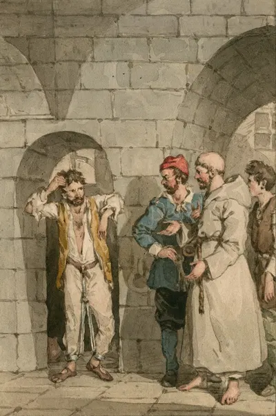 Measure for measure; act II, sc. 3 by John Augustus Atkinson — digital art print download