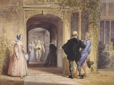 Веселые жены Виндзора, акт I, сц. 1 by Джозеф Нэш, 1859 — digital art print download